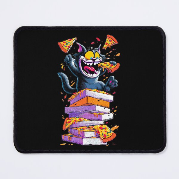 Item preview, Crazy Pizza Cat Chaos Illustration designed and sold by Moody Vibes Studio.