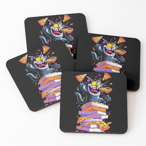 Item preview, Crazy Pizza Cat Chaos Illustration designed and sold by Moody Vibes Studio.