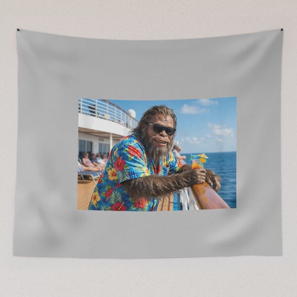Item preview, Funny Bigfoot Cruise Ship Vacation Mode Sasquatch designed and sold by mjohnson9.