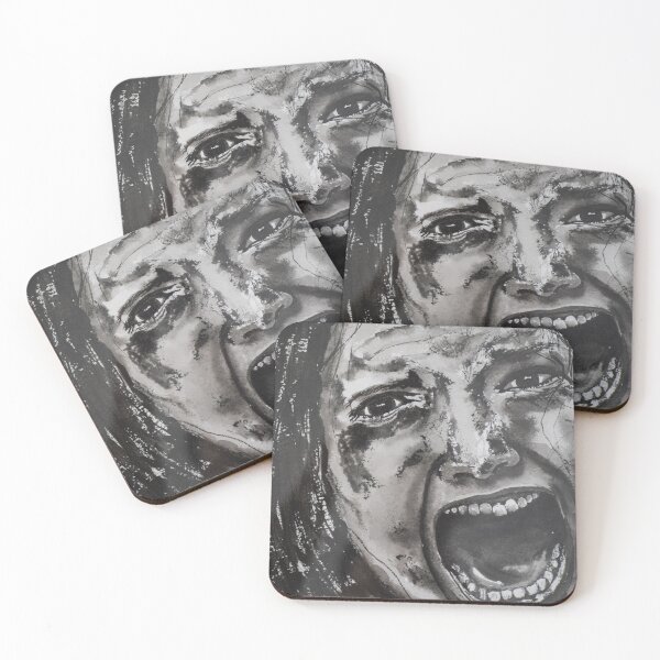 Item preview, The Breaking Point – Expressive Black and White Emotional Portrait Art designed and sold by Art-Self Studio.
