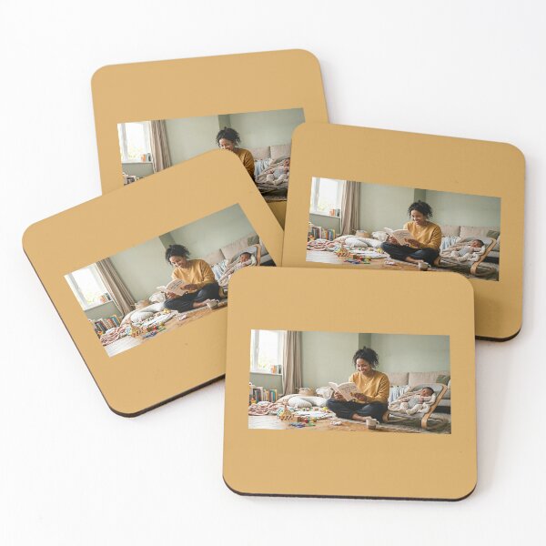 Item preview, The Parenting Journey: Smiling Mom Reading While Baby Sleeps - Global Day of Parents designed and sold by Picmagico.