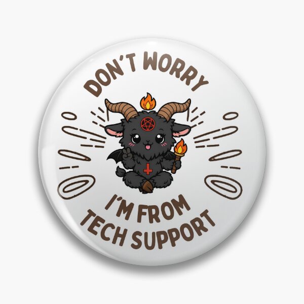 Item preview, Cute Baphomet Tech Support – Funny Occult Goth Gamer Design designed and sold by NightSpell.