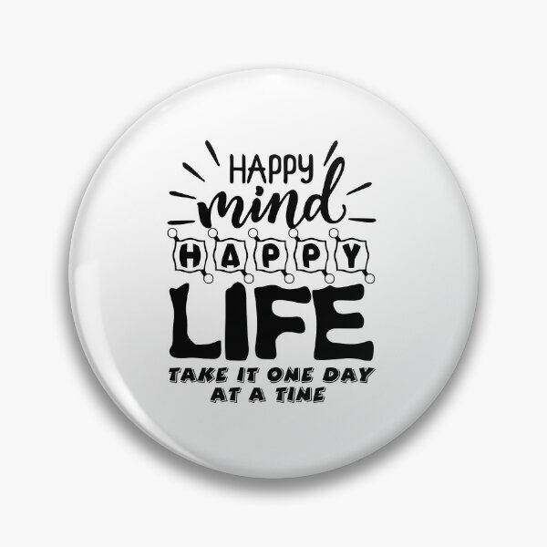 Item preview, Happy Mind Happy Life Positive Mental Health Quote designed and sold by jaforahmed29.