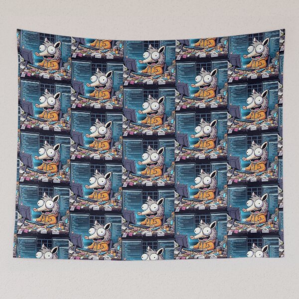 Item preview, Chaotic Aardvark Programmer – Funny Coding Animal Art designed and sold by Dogandesighn.