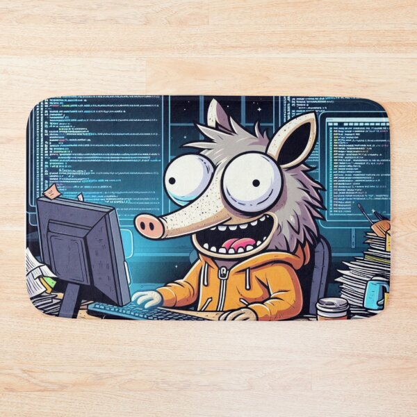 Item preview, Chaotic Aardvark Programmer – Funny Coding Animal Art designed and sold by Dogandesighn.