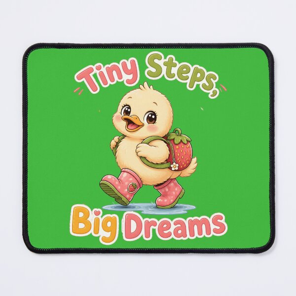 Item preview, Tiny Steps, Big Dreams Cute Duckling Strawberry Backpack designed and sold by Idrojibz.