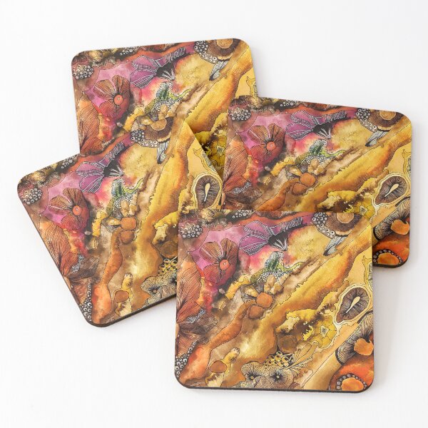 Item preview, Golden Organic Abstraction designed and sold by ZEYVIL.
