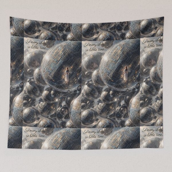 Item preview, So Many Ideas, So Little Time – Surreal Futuristic Sphere Art designed and sold by ShaDeS-AI-Art.