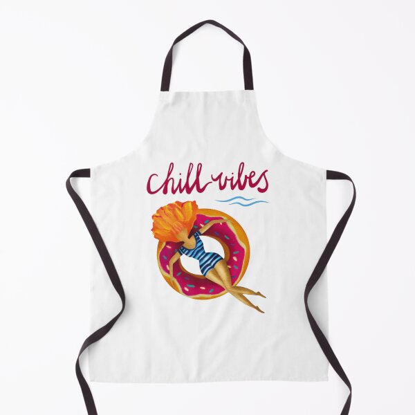 Item preview, Chill Vibes Summer Girl Relaxing On Donut Pool Float designed and sold by RoseArtGraphic.