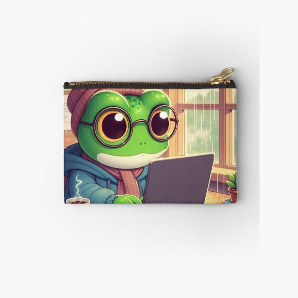 Item preview, Cozy Frog Coder – Whimsical Study Animal Design designed and sold by Dogandesighn.