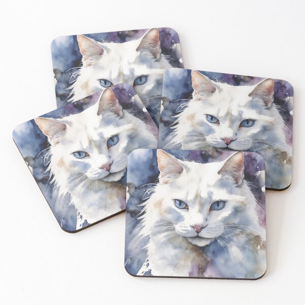Item preview, Pastel Watercolor Fluffy Cat Portrait Painting designed and sold by Paolo-Bandal.