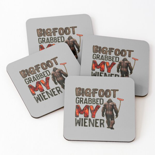 Item preview, Funny Retro Bigfoot, Bigfoot Grabbed My Wiener Design designed and sold by ArleneRowe.
