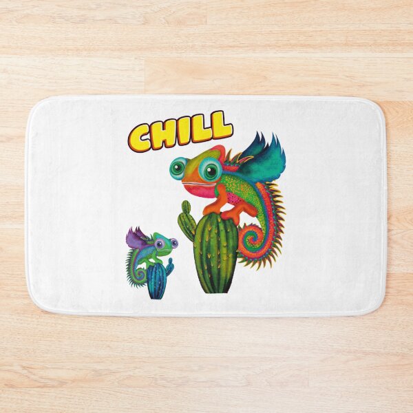 Item preview, Chill Chameleon Vibrant Exotic Lizard With Cactus designed and sold by RoseArtGraphic.