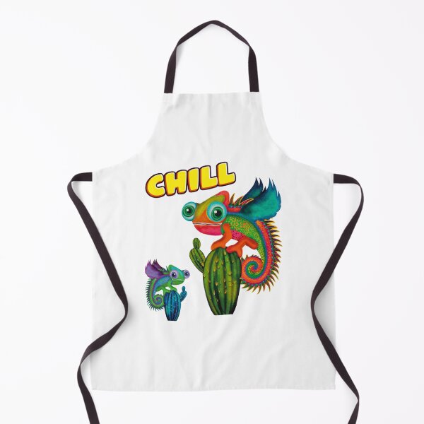 Item preview, Chill Chameleon Vibrant Exotic Lizard With Cactus designed and sold by RoseArtGraphic.