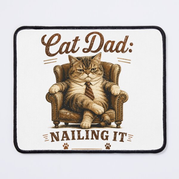 Item preview, Cat Dad Nailing It – Funny Vintage Cat Lover T-Shirt designed and sold by @SHINTOSARTSTORE.