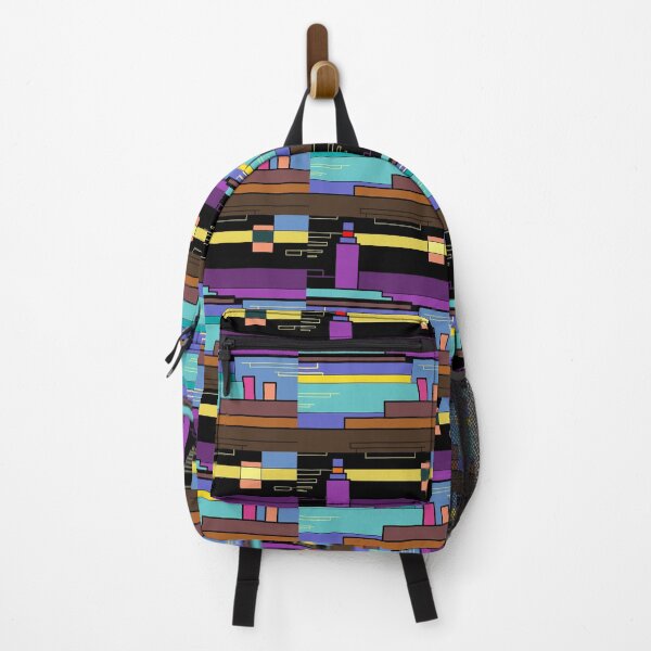 Item preview, Abstract Geometric Cityscape Pattern | Retro Futuristic Minimal Blocks Art designed and sold by Mohng Talulenz.