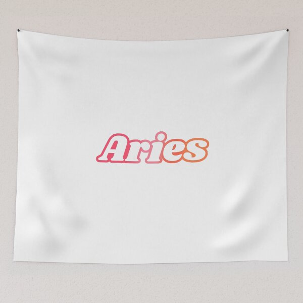 Item preview, The Ram - Retro Aries Zodiac Typography designed and sold by Niji Hibana.