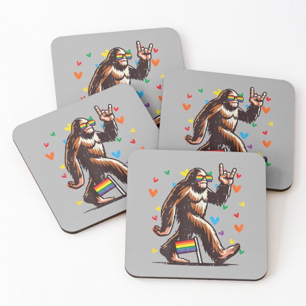 Item preview, Gay Pride Month Bigfoot Sasquatch LGBTQ Ally Rainbow Men designed and sold by ArleneRowe.