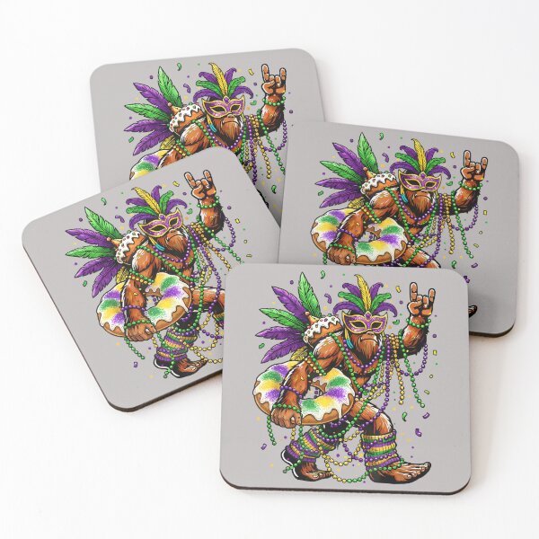 Item preview, Funny Mardi Gras Bigfoot King Cake Sasquatch Fat Tuesday designed and sold by mjohnson9.