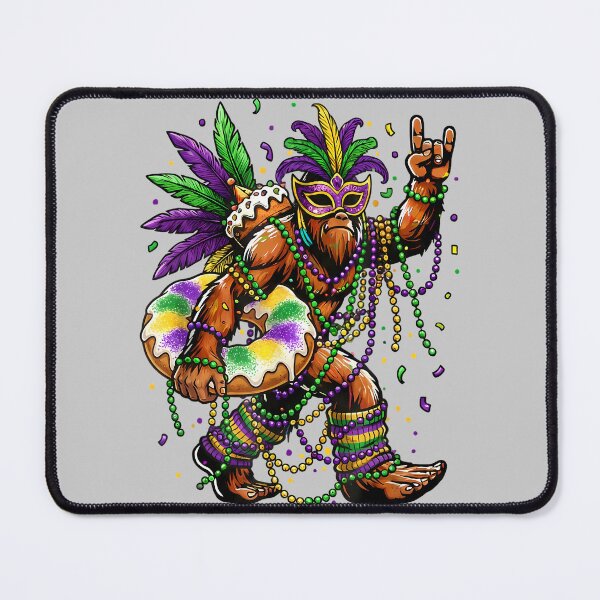 Item preview, Funny Mardi Gras Bigfoot King Cake Sasquatch Fat Tuesday designed and sold by mjohnson9.