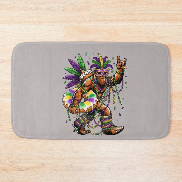Item preview, Funny Mardi Gras Bigfoot King Cake Sasquatch Fat Tuesday designed and sold by mjohnson9.