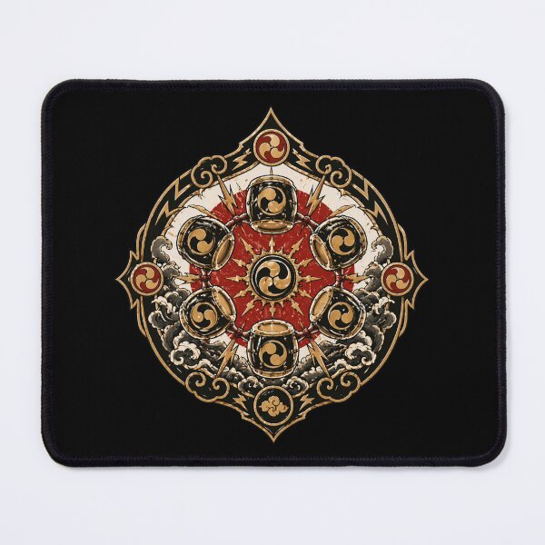 Item preview, Raijin Thunder Drum Crest – Japanese Storm God Symbol designed and sold by OblivionRise.