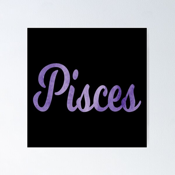 Item preview, Signo zodiacal de Piscis en acuarela morada designed and sold by geraldineMS.