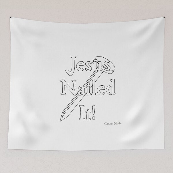 Item preview, Jesus Nailed It!  (White text/White Nail) designed and sold by GraceMadeArt.