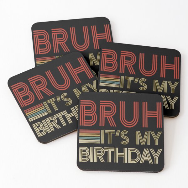 Item preview, Bruh It's My Birthday Retro 70s Style Vintage Birthday Gift designed and sold by haitrieuic96.