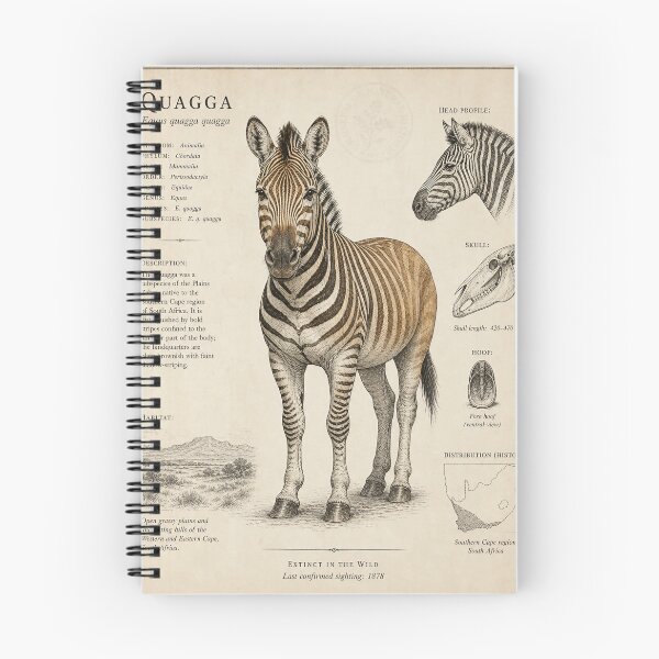 Item preview, Quagga Study — Naturalist Quagga Ink Illustration designed and sold by Jandedan.