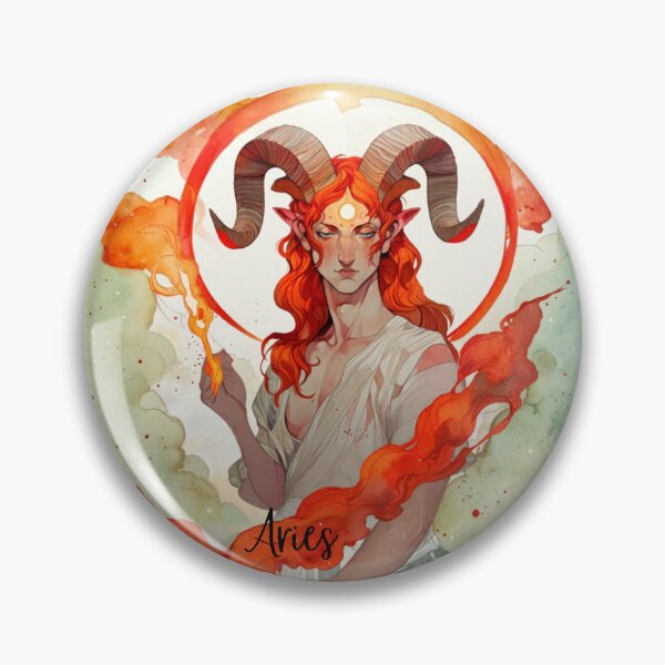Item preview, Aries Zodiac Fantasy Art | Fiery Celestial Ram Mystic designed and sold by KomoFrames.