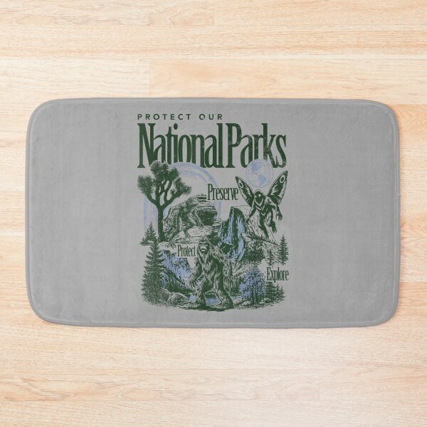 Item preview, Protect Our National Parks Bigfoot Mothman Cryptid designed and sold by ArleneRowe.