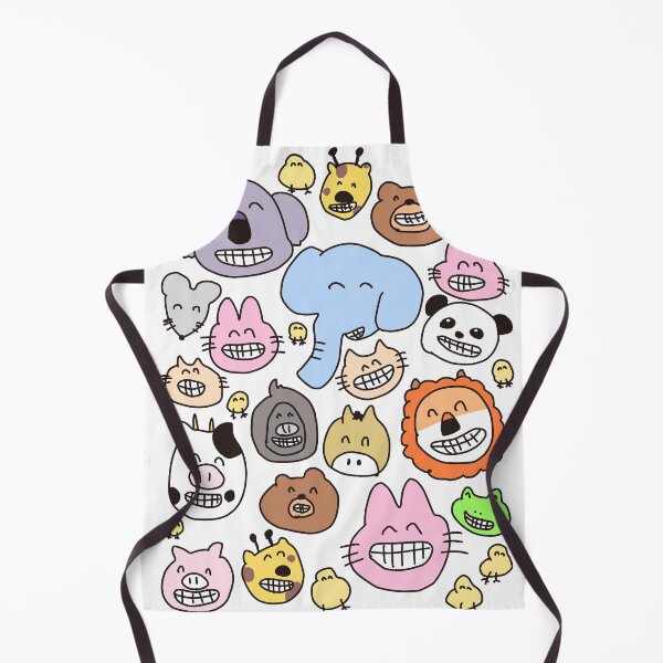 Item preview, Ilustración de animales sonrientes del zoológico Nikoniko designed and sold by witty_sheep.