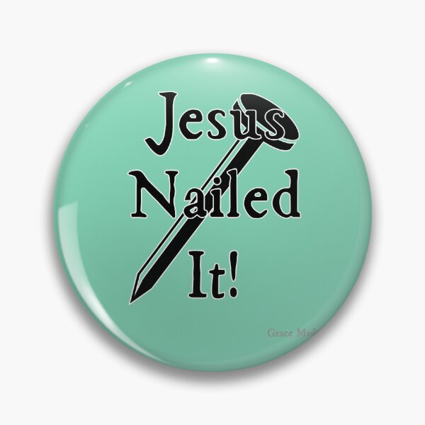 Item preview, Jesus Nailed It!  (Black Text/Black Nail) designed and sold by GraceMadeArt.