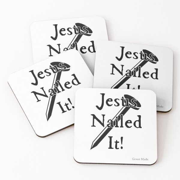 Item preview, Jesus Nailed It!  (Black Text/Black Nail) designed and sold by GraceMadeArt.