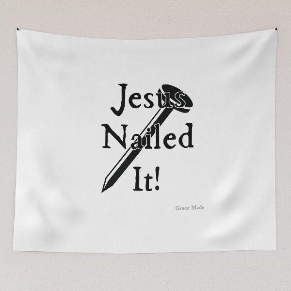 Item preview, Jesus Nailed It!  (Black Text/Black Nail) designed and sold by GraceMadeArt.