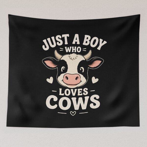 Item preview, Just a Boy Who Loves Cows designed and sold by zoes-ink.