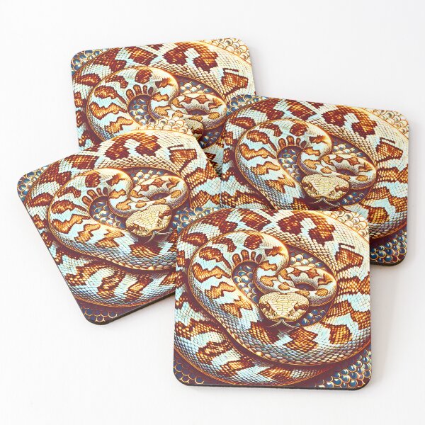 Item preview, Artfully crafted, dangerous rattlesnake in attack mode designed and sold by Segasprojects.