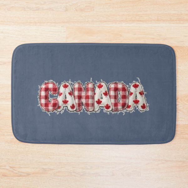 Item preview, Canada Day Plaid Patchwork Embroidered Maple Leaf designed and sold by CloudyCatArt.