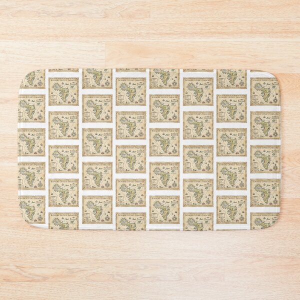Item preview, Bonaire Map Vintage Nautical Treasure Art designed and sold by DuckOddity.