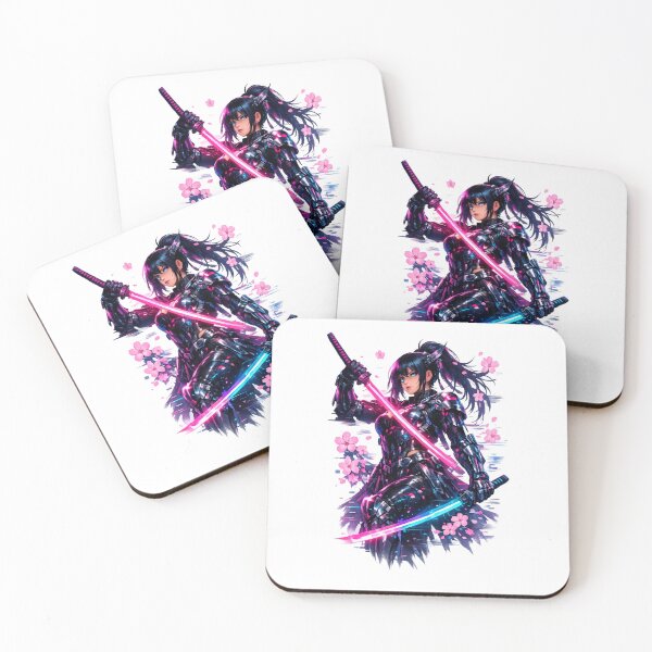 Item preview, Cyberpunk Neon Samurai Glitch Art | Futuristic Anime Gamer T-Shirt designed and sold by NeonVoid Studio.