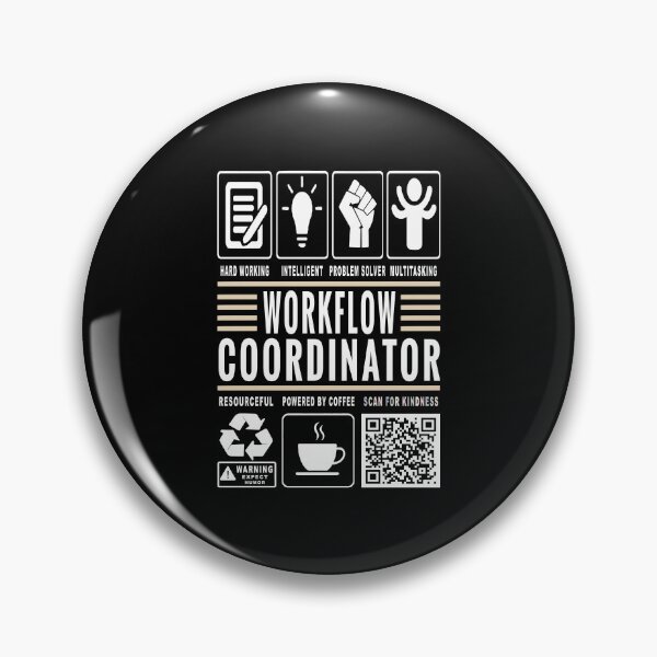 Item preview, Funny Workflow Coordinator Job Description Icons QR Code designed and sold by MerchMaxxing.