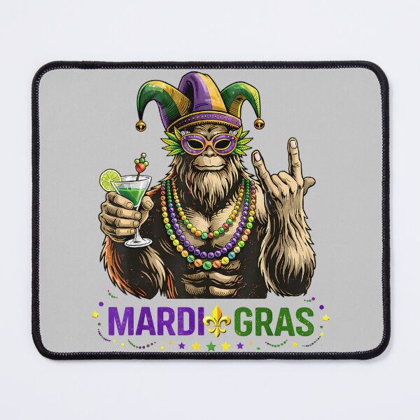 Item preview, Mardi Gras Bigfoot Rock Funny Boys Kids Men Sasquatch designed and sold by mjohnson9.