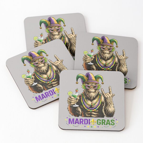 Item preview, Mardi Gras Bigfoot Rock Funny Boys Kids Men Sasquatch designed and sold by mjohnson9.