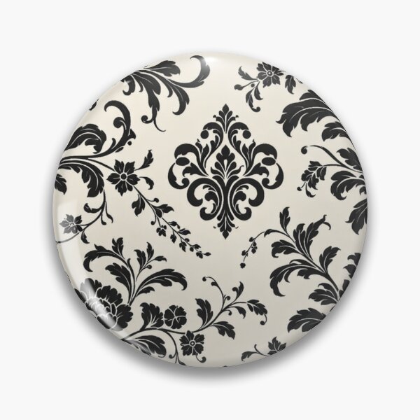 Item preview, Black and White Floral Damask Pattern | Elegant Vintage Botanical Design designed and sold by Ve state official.