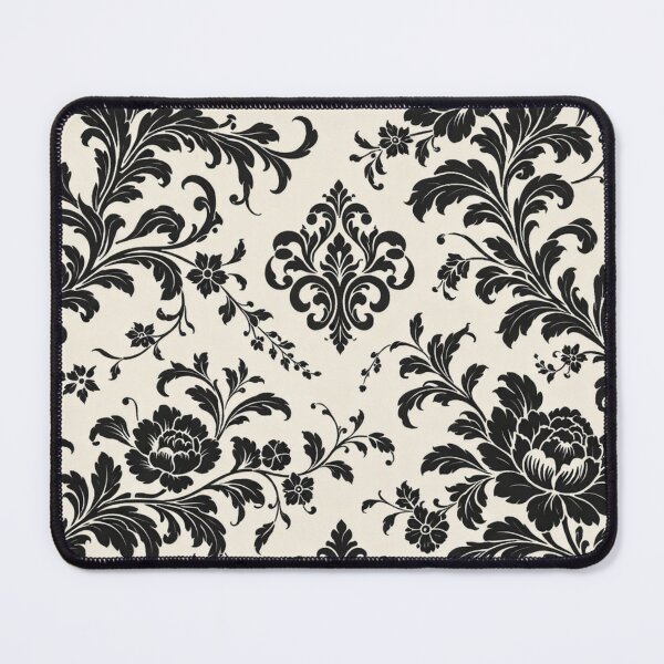 Item preview, Black and White Floral Damask Pattern | Elegant Vintage Botanical Design designed and sold by Ve state official.