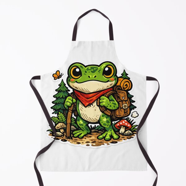Item preview, Adventure Frog Exploring Forest – Cute Backpack Frog Cottagecore Aesthetic designed and sold by ArtsyExplorer.