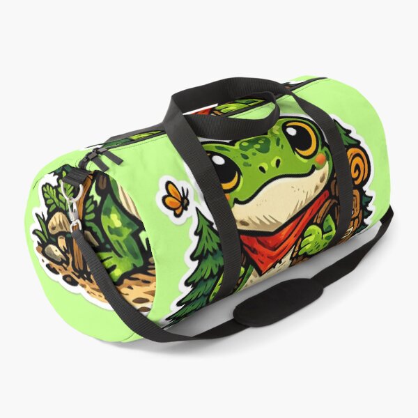 Item preview, Adventure Frog Exploring Forest – Cute Backpack Frog Cottagecore Aesthetic designed and sold by ArtsyExplorer.