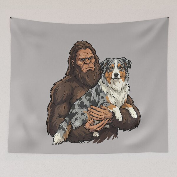 Item preview, Bigfoot Holding Australian Shepherd designed and sold by GreggRoss.