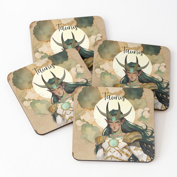 Item preview, Taurus Zodiac Guardian | Celestial Bull Fantasy Artwork designed and sold by KomoFrames.